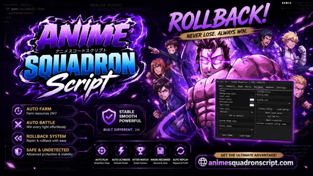 Anime Squadron Scripts