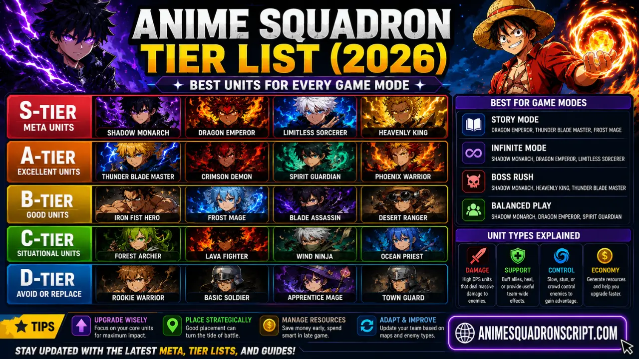 Anime Squadron Tier List