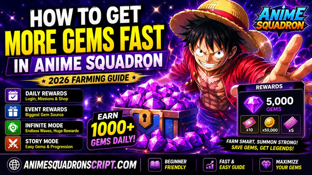 Get More Gems Fast in Anime Squadron